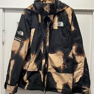 Supreme x The north face bleached denim jacket
